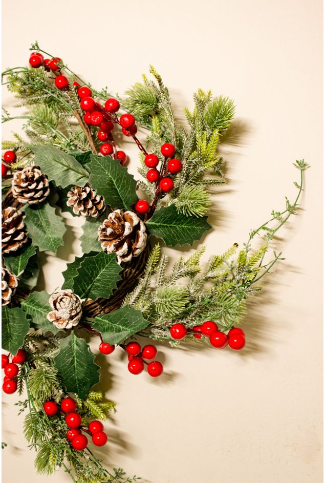 Guirlanda Decorativa Pinha e Berries P Natal -1-